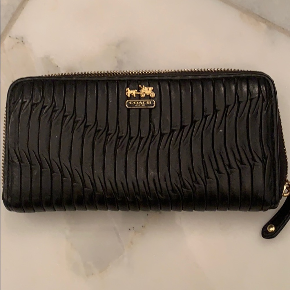 Black leather Coach Wallet